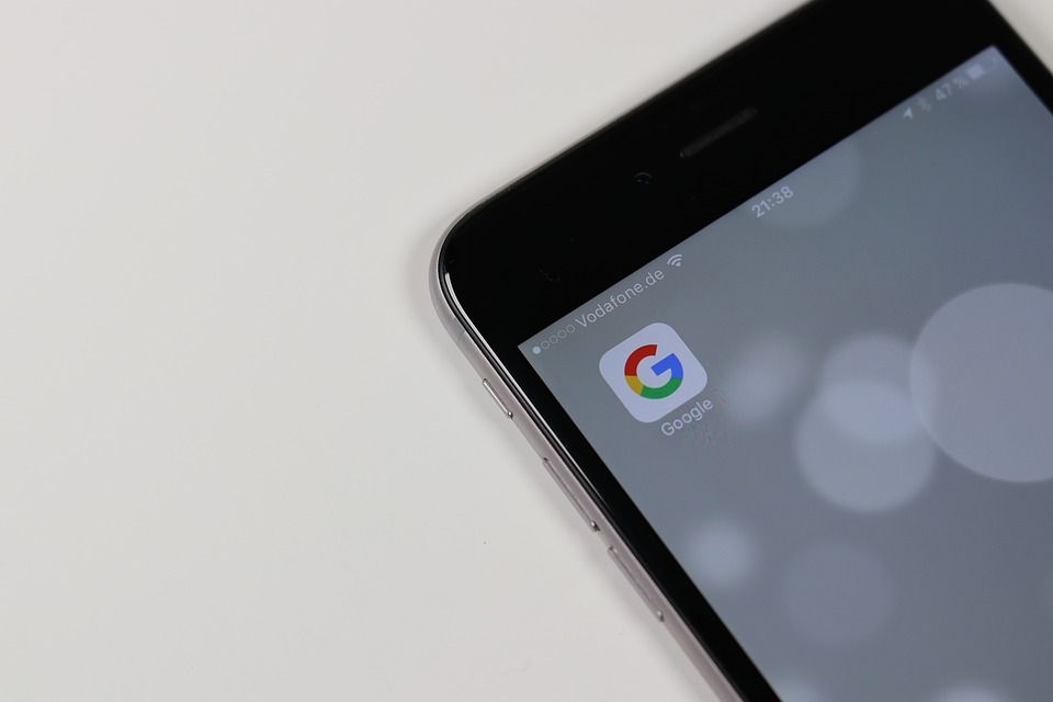 smartphone with the Google search icon